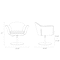 Manhattan Comfort Voyager Swivel Adjustable Accent Chair in Smokey Blue and Brushed Metal AC051-SM - alternate 6